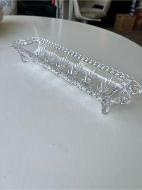 Fifth Avenue Crystal Portico 12" Footed Glass Cracker Dish